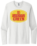 Indian Creek Distressed Badge Next Level Cotton Long Sleeve Tee