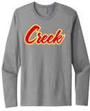 Indian Creek Script Next Level Cotton Long Sleeve Tee