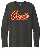 Indian Creek Script Next Level Cotton Long Sleeve Tee