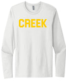 Indian Creek Letters Next Level Cotton Long Sleeve Tee