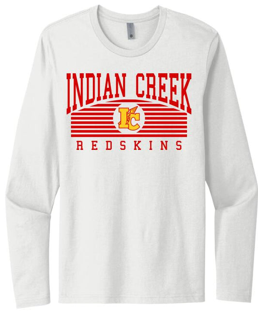 Indian Creek Redskins Arch Next Level Cotton Long Sleeve Tee