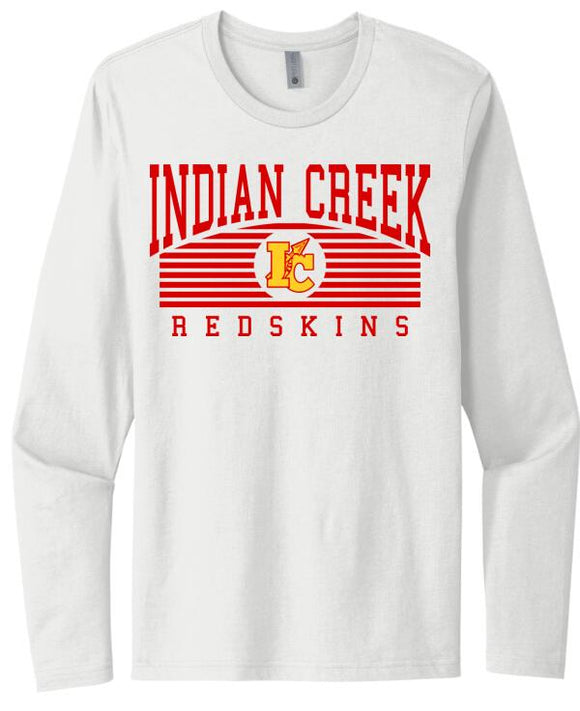 Indian Creek Redskins Arch Next Level Cotton Long Sleeve Tee