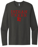 Indian Creek Distressed Pits Next Level Cotton Long Sleeve Tee
