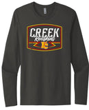 Indian Creek Distressed Bolt Next Level Cotton Long Sleeve Tee