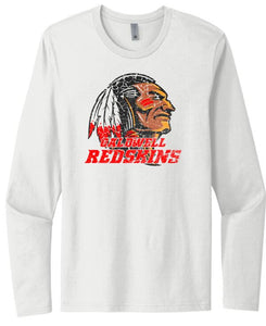 Caldwell Redskins Head Next Level Cotton Long Sleeve Tee