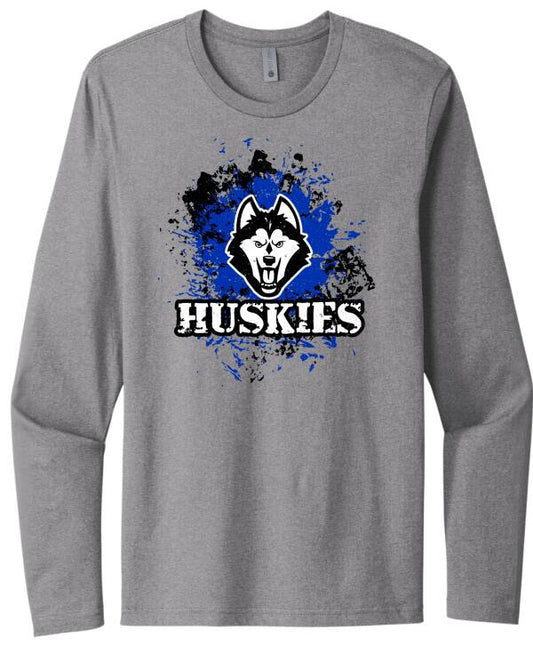 Harrison Central Stripes Splash Next Level Cotton Long Sleeve