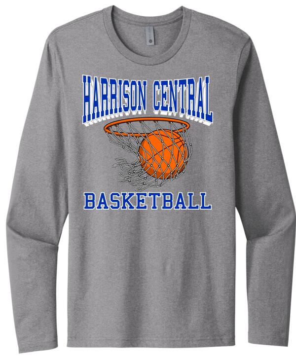 Harrison Central Hoops Next Level Cotton Long Sleeve