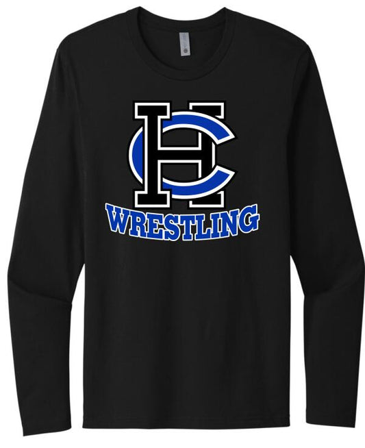 Harrison Central HC Wrestling Next Level Cotton Long Sleeve Tee