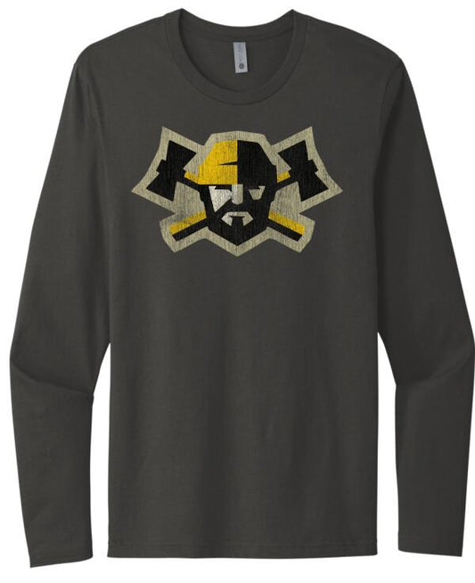 Valley Distressed Logo Next Level Cotton Long Sleeve Tee