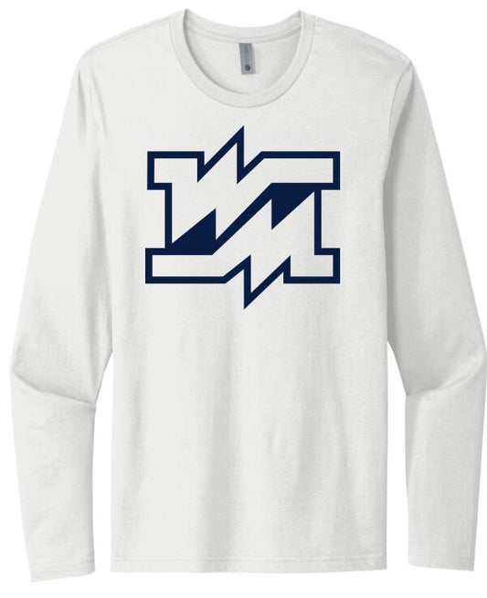 Weirton Madonna Logo Next Level Cotton Long Sleeve Tee