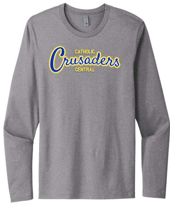 Steubenville Catholic Central Crusaders Script Next Level Cotton Long Sleeve Tee