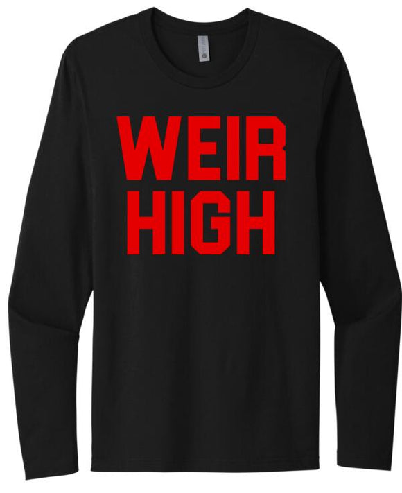 Weir High Next Level Cotton Long Sleeve Tee