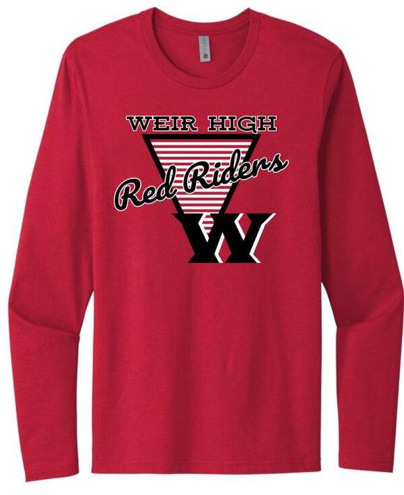 Weir Red Riders Next Level Cotton Long Sleeve Tee