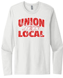 Union Local Jets Bold Distressed Next Level Cotton Sleeve Tee