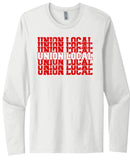 Union Local Jets Repeat Distressed Next Level Cotton Long Sleeve