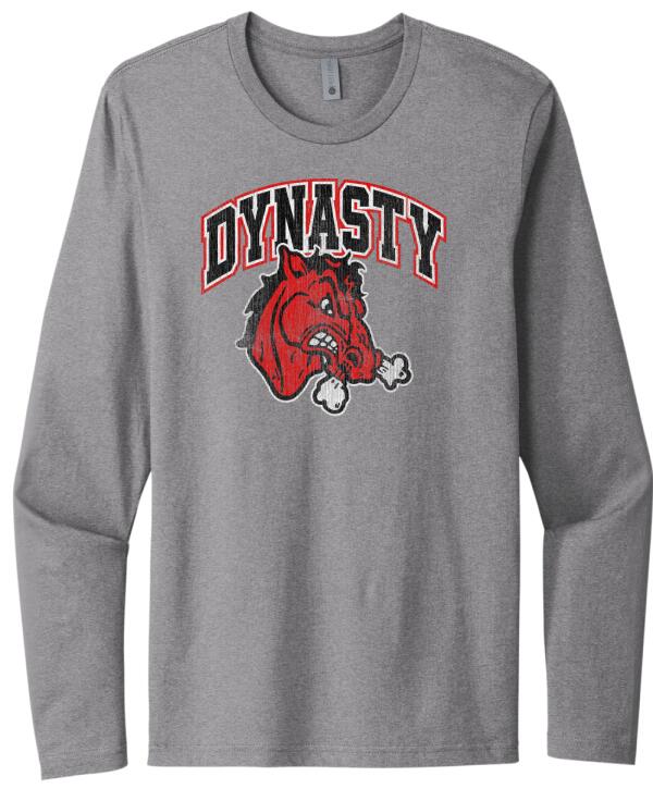 Steubenville Big Red Distressed Dynasty Next Level Cotton Long Sleeve Tee