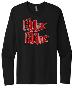 Steubenville Big Red Distressed Pennant Next Level Cotton Long Sleeve Tee