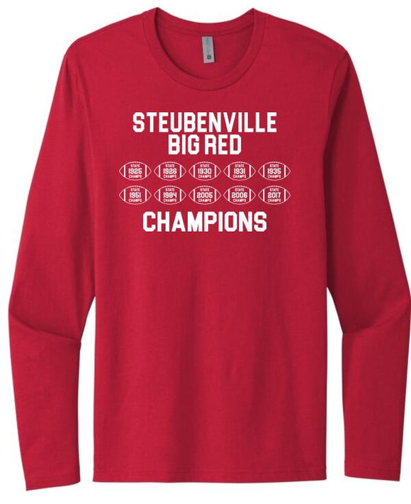 Steubenville Big Red Champions Next Level Cotton Long Sleeve Tee