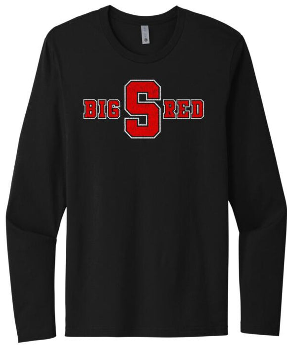 Steubenville Big Red Distressed S Next Level Cotton Long Sleeve Tee