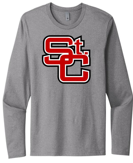 St. Clairsville St. C Logo Next Level Cotton Long Sleeve Tee