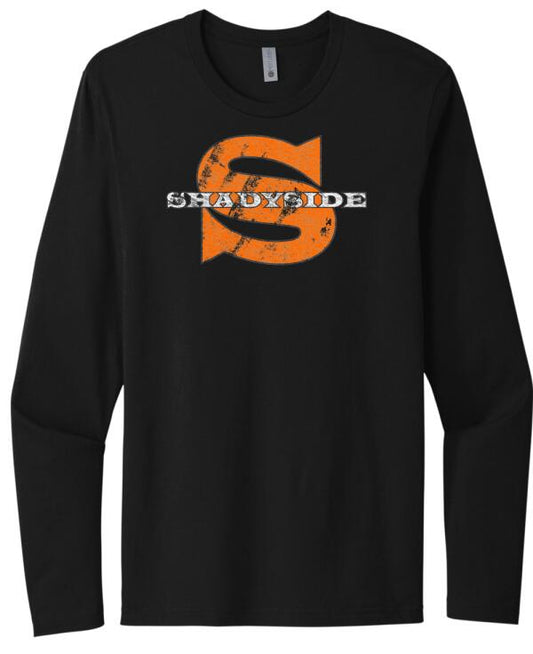 Shadyside Distressed Wide Latin Next Level Cotton Long Sleeve