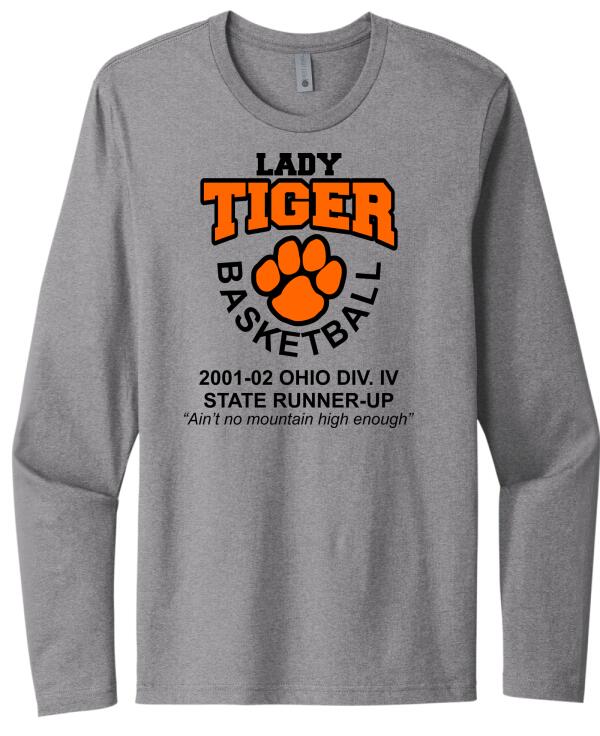 Lady Tiger Basketball 2002 State Runner-Up Next Level Cotton Long Sleeve