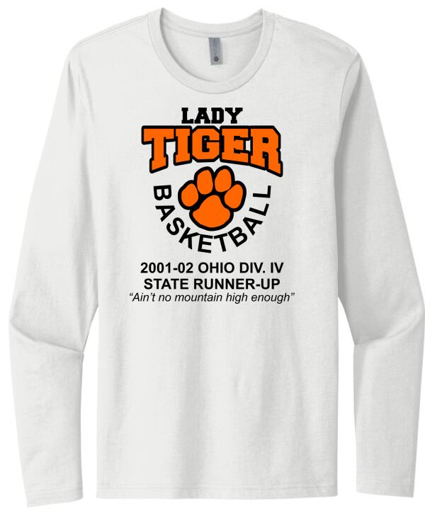 Lady Tiger Basketball 2002 State Runner-Up Next Level Cotton Long Sleeve