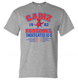 Cadiz Cardinal Distressed 1982 Football Gildan DryBlend T-Shirt