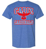 Cadiz Cardinals Distressed Wings Gildan DryBlend T-Shirt