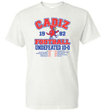 Cadiz Cardinal Distressed 1982 Football Gildan DryBlend T-Shirt