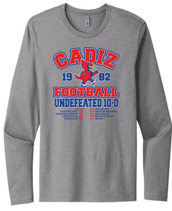 Cadiz Cardinals Distressed 1982 Football Next Level Cotton Long Sleeve