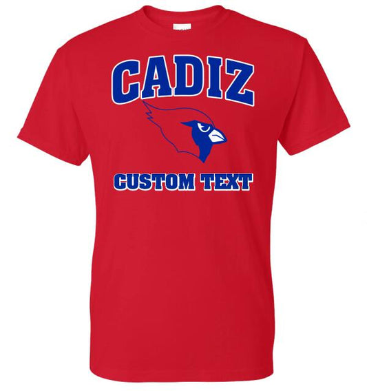 Cadiz Cardinals Retro with Custom Text Gildan DryBlend T-Shirt