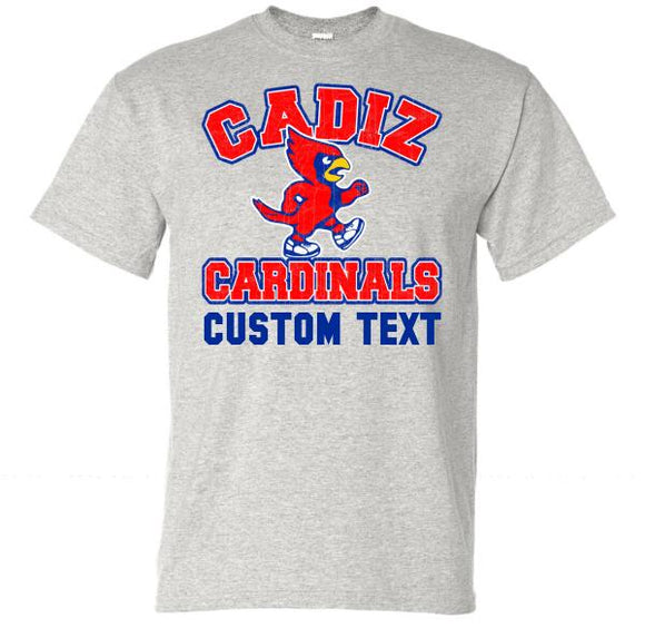 TeeInBlue Cadiz Cardinal Walking Distressed Custom Text Gildan DryBlend T-Shirt Gildan DryBlend T-Shirt / White / Am