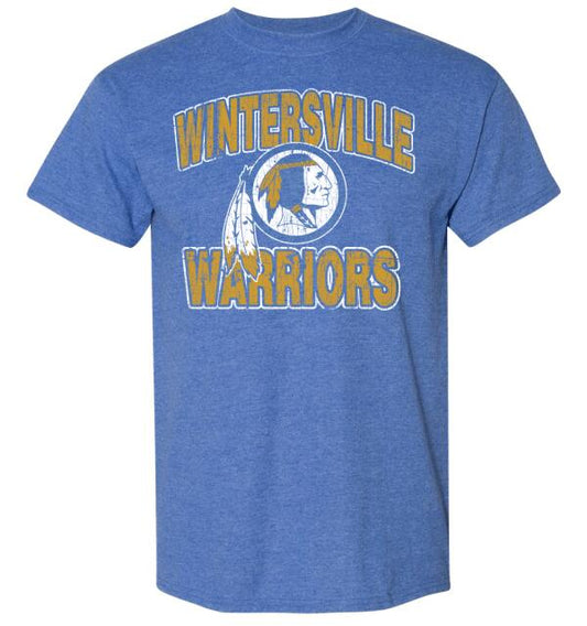 Wintersville Warriors Distressed Main Gildan DryBlend T-Shirt
