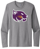 Wood County Christian School Distressed Logo Next Level Cotton Long Sleeve Tee