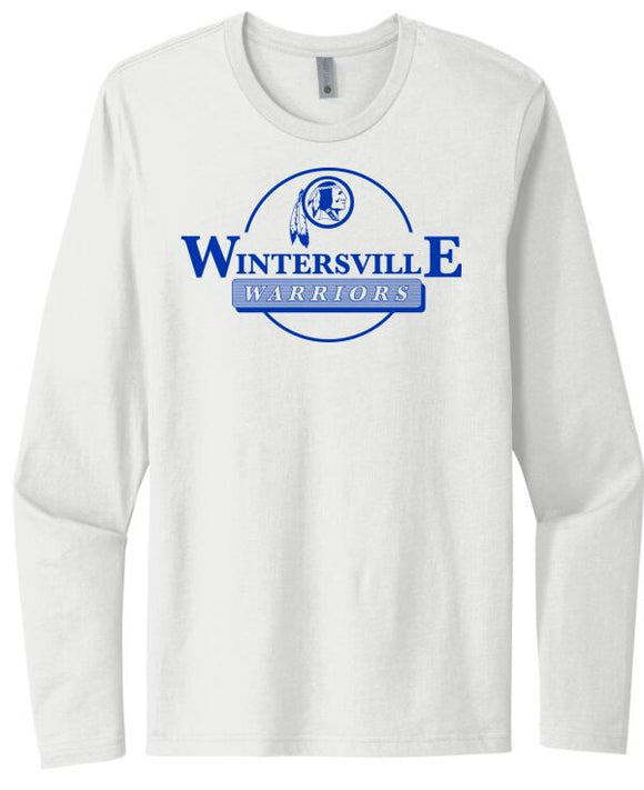 Wintersville Warriors Circle Banner Next Level Cotton Long Sleeve Tee