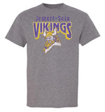 Jewett-Scio Vikings Rivets Distressed Design Gildan DryBlend T-Shirt