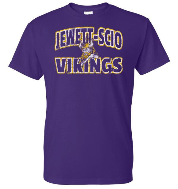Jewett-Scio Vikings Bold Distressed Design Gildan DryBlend T-Shirt