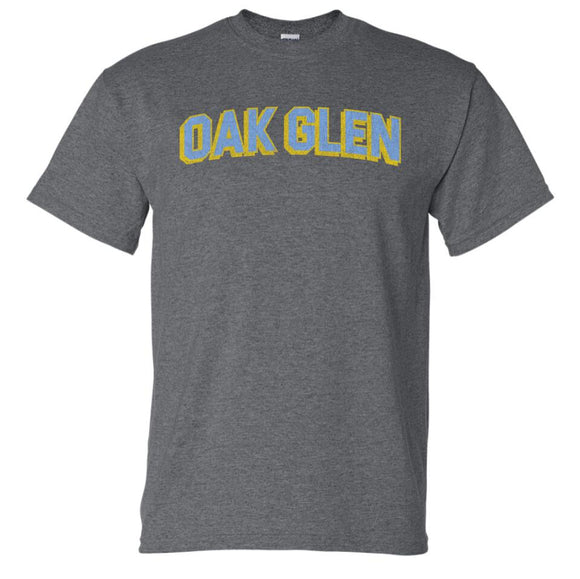 Oak Glen Distressed Letters Gildan DryBlend T-Shirt