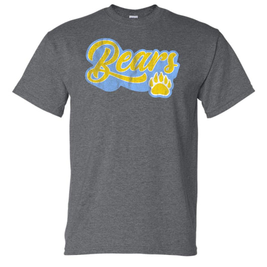 Oak Glen Distressed Script with Paw Gildan DryBlend T-Shirt