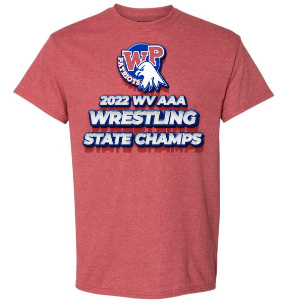 Wheeling Park Wrestling State Champs 2022 Gildan DryBlend T-Shirt