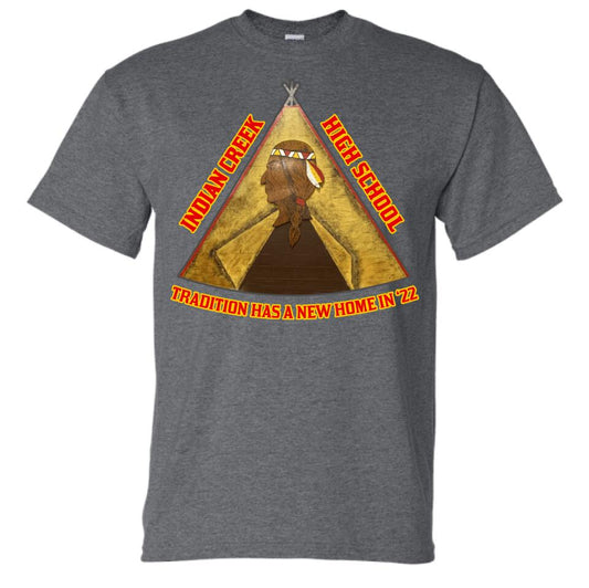 Indian Creek High School Teepee Tradition Design Gildan DryBlend T-Shirt