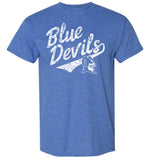 Lisbon Blue Devils Script Distressed Design