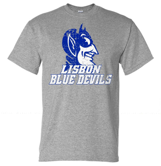 Lisbon Blue Devils Vast Distressed Design