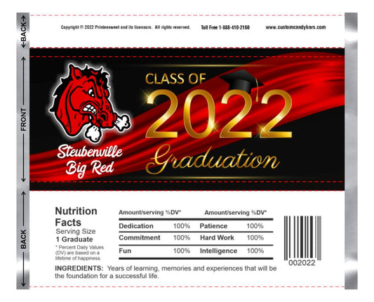 Steubenville Big Red Candy Bar Wrapper Graduation 001