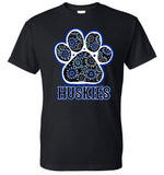 Harrison Central Huskies Flower Paw Design