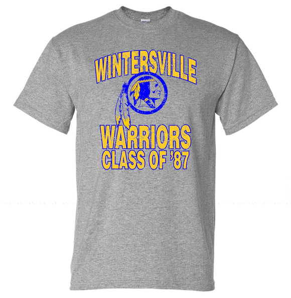 Class of 1987 Wintersville Warriors High School Gildan DryBlend T-Shirt