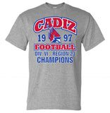 Cadiz Cardinals 1997 Football Region 23 Champs Gildan DryBlend T-Shirt