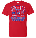 Cadiz Cardinals 1997 Football Region 23 Champs Gildan DryBlend T-Shirt