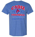 Cadiz Cardinals 1997 Football Region 23 Champs Gildan DryBlend T-Shirt